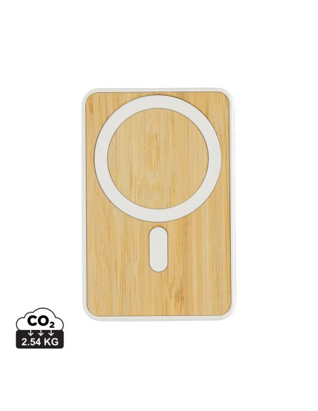 Powerbank magnetica da 5.000 mah 5W Zen in bambù e rPlastica